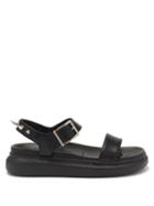 Ladies Shoes Alexander Mcqueen - Punk Stud Leather Sandals - Womens - Black Silver