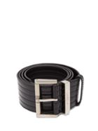 Matchesfashion.com Givenchy - Ribbed Patent Leather Belt - Womens - Black