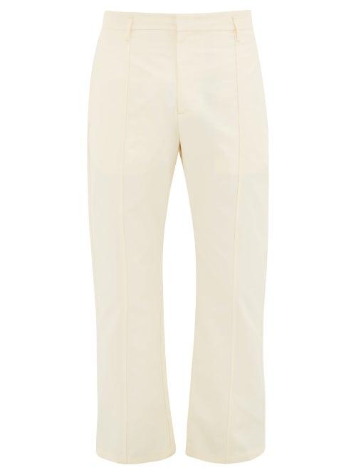 Matchesfashion.com Deveaux - Chris Canvas Straight-leg Trousers - Mens - Cream