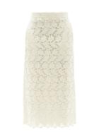 Matchesfashion.com Brock Collection - Stella Cotton-blend Macram-lace Pencil Skirt - Womens - Ivory
