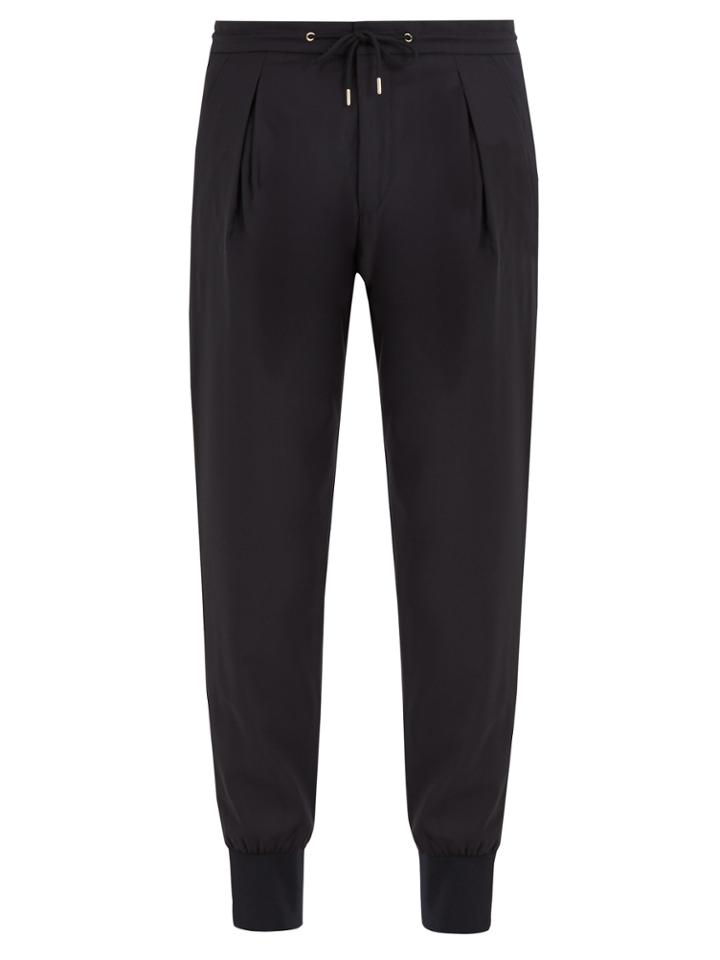 Paul Smith Pleat-detail Wool-blend Track Pants