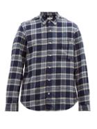 Matchesfashion.com President's - Chatham Check Cotton Flannel Shirt - Mens - Blue White