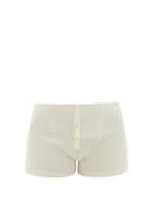 Matchesfashion.com Hemen Biarritz - Albar Ribbed Organic Cotton Blend Boxer Briefs - Mens - Cream