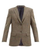 Matchesfashion.com Officine Gnrale - Charlene Single-breasted Wool-houndstooth Blazer - Womens - Brown Multi