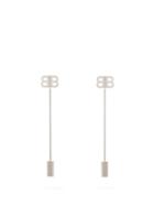 Matchesfashion.com Balenciaga - Bb Pin Earrings - Womens - Silver