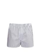 Matchesfashion.com Sunspel - Striped Dobby Cotton Boxer Shorts - Mens - Blue
