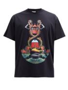 Matchesfashion.com Burberry - Mermaid-print Cotton-jersey T-shirt - Mens - Black Multi