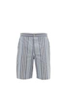 Matchesfashion.com P. Le Moult - Low-cut Striped Cotton-twill Pyjama Shorts - Mens - Blue Multi