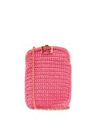 Matchesfashion.com Fendi - Bijou Crochet Clutch Bag - Womens - Pink