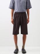 Studio Nicholson - Helix Elasticated-waist Cotton Shorts - Mens - Black