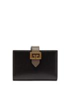 Matchesfashion.com Givenchy - Gv3 Logo-buckle Leather Bi-fold Cardholder - Womens - Black Grey