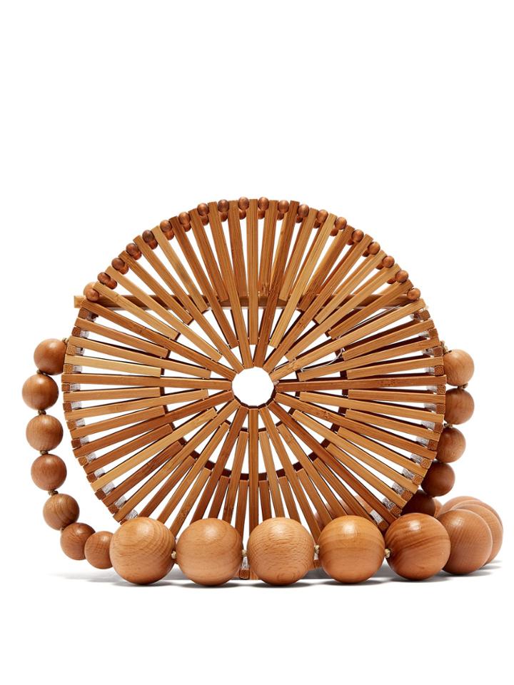 Cult Gaia Luna Bamboo Basket Bag