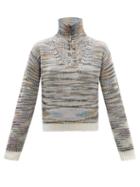 Missoni - Space-dye Half-zip Cashmere-blend Sweater - Womens - Multi