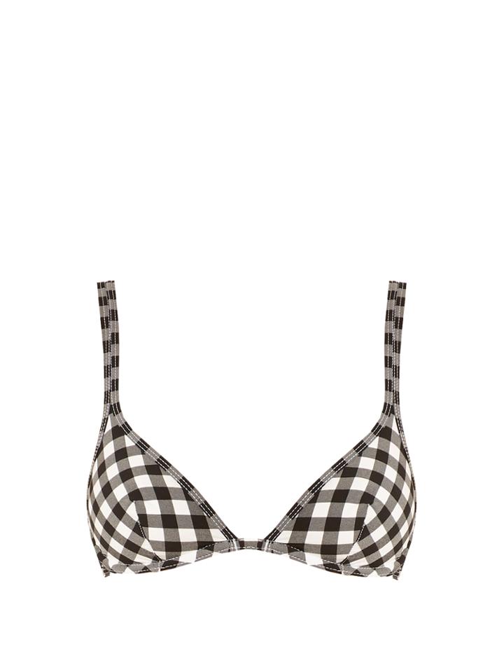 Ephemera Gingham Triangle Bikini Top
