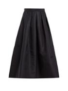 Matchesfashion.com Tibi - Silk Faille Midi Skirt - Womens - Navy