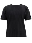 Matchesfashion.com Homme Pliss Issey Miyake - Crew-neck Technical Pleated-jersey T-shirt - Mens - Black