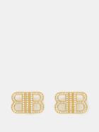 Balenciaga - Bb 2.0 Xs Stud Earrings - Womens - Yellow Gold