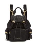 Matchesfashion.com Burberry - Small Nylon And Leather Backpack - Womens - Black