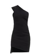 Bottega Veneta - One-shoulder Jersey Mini Bandage Dress - Womens - Black