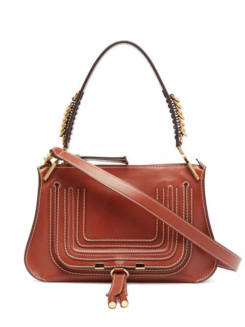 Matchesfashion.com Chlo - Marcie Medium Leather Cross Body Bag - Womens - Dark Brown