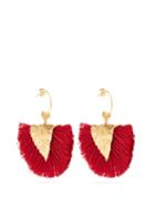 Matchesfashion.com Elise Tsikis - Agia Tassel Embellished Drop Earrings - Womens - Red