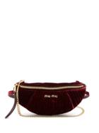 Miu Miu Quilted-velvet Belt Bag