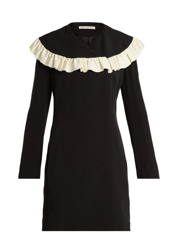 Emilia Wickstead Lisbet Ruffled-bib Crepe-cady Dress