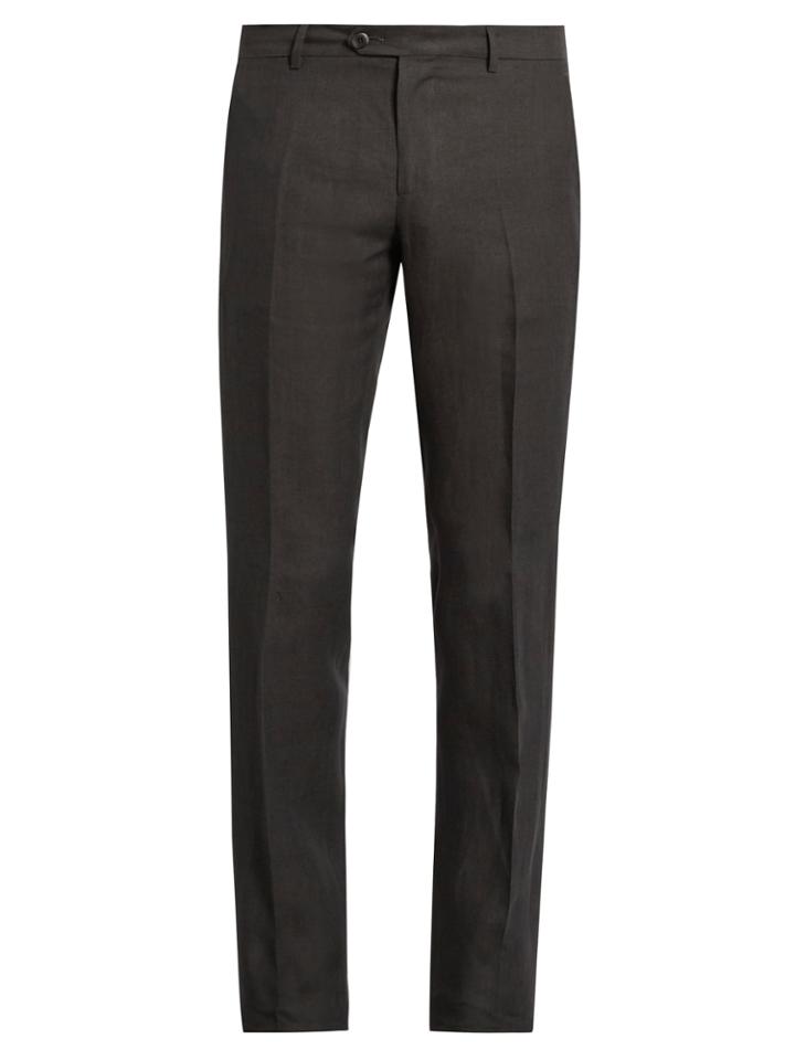 Etro Straight-leg Linen Trousers