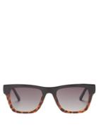 Matchesfashion.com Le Specs - Le Phoque Bi-colour Square Sunglasses - Womens - Tortoiseshell