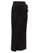 Matchesfashion.com Pleats Please Issey Miyake - Tie Waist Pleated Midi Skirt - Womens - Black