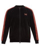 Matchesfashion.com Needles - Velour Side Striped Logo Embroidered Track Top - Mens - Black