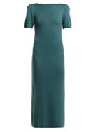 Matchesfashion.com Ryan Roche - Cashmere Midi Dress - Womens - Dark Green