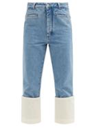 Matchesfashion.com Loewe - Fisherman Turn-up Cropped-leg Jeans - Womens - Denim