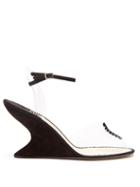 Ladies Shoes Salvatore Ferragamo - 1947 Invisible Suede Sandals - Womens - Black