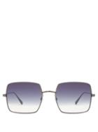Matchesfashion.com Garrett Leight - Crescent Oversized Square Sunglasses - Womens - Blue