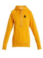 Matchesfashion.com Isabel Marant Toile - Malibu Flocked Logo Cotton Blend Hooded Sweatshirt - Womens - Yellow