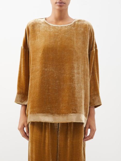 Toogood - The Pianist Velvet Top - Womens - Gold