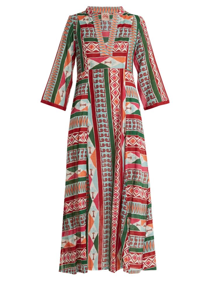 Le Sirenuse, Positano Giiada Arlechino-print Cotton Dress