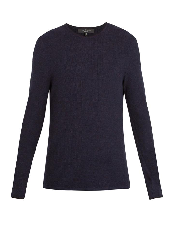 Rag & Bone Giles Crew-neck Ribbed-knit Wool Sweater