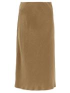 Matchesfashion.com Max Mara Leisure - Alessio Skirt - Womens - Dark Beige