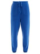 Matchesfashion.com The Elder Statesman - Drawstring-waist Cashmere Track Pants - Womens - Blue