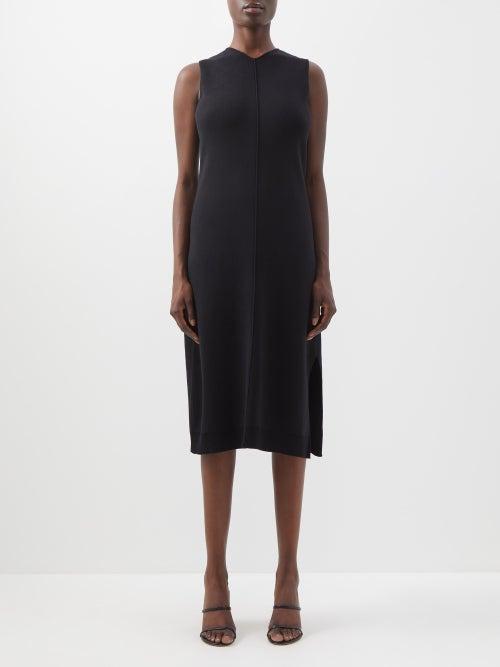 Proenza Schouler White Label - Knotted-back Knitted Silk-blend Dress - Womens - Black