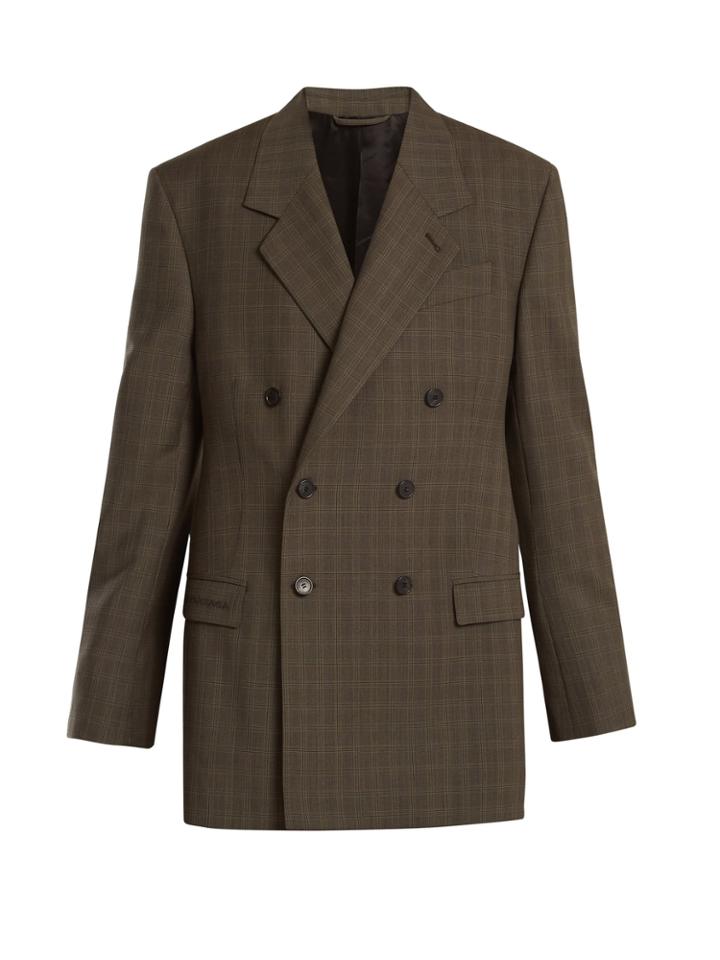 Balenciaga Prince Of Wales-checked Wool Blazer