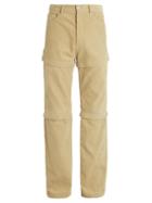 Matchesfashion.com Balenciaga - Detachable Panel Cotton Corduroy Trousers - Mens - Beige