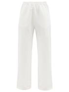 Matchesfashion.com Totme - Drawstring-waist Linen Wide-leg Trousers - Womens - White