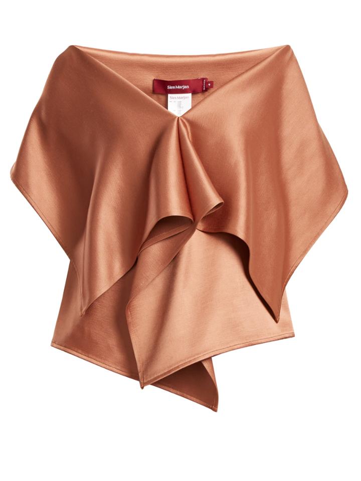 Sies Marjan Tracy Cape-detail Satin Top