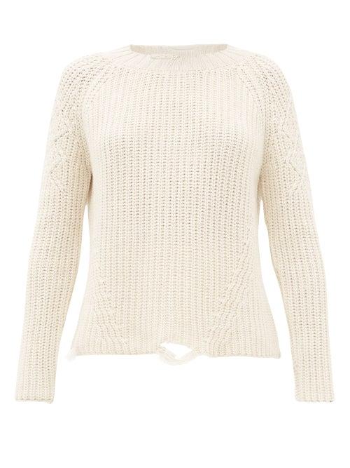 Matchesfashion.com Brock Collection - Deconstructed Cashmere And Silk Sweater - Womens - Ivory
