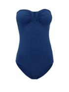 Matchesfashion.com Eres - Cassiope U Ring Strapless Swimsuit - Womens - Navy