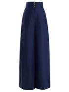 Maison Rabih Kayrouz High-rise Wide-leg Satin Trousers