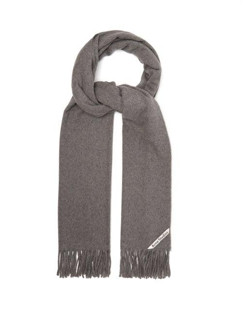 Matchesfashion.com Acne Studios - Canada Fringed Cashmere Scarf - Womens - Grey